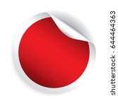 vector red round sticker ... | Shutterstock .eps vector #644464363