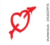 Spray Graffiti Red Heart...