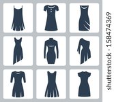 Vector Isolated Dresses Icons...