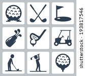 Golf Vector Icons Set