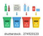 Different Colored Recycle Bins  ...