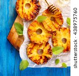 Grilled Pineapple Slices With...