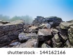 Large Boulders In Fog On...
