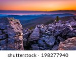 Sunrise over the Blue Ridge Mountains from Blackrock Summit, Shenandoah National Park, Virginia.