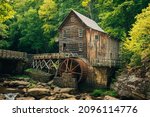 Small photo of Glade Creek Grist Mill, at Babcock State Park in the New River Gorge, West Virginia