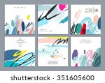 set of artistic creative... | Shutterstock .eps vector #351605600