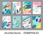 set of artistic creative... | Shutterstock .eps vector #358894610