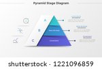 triangular chart or pyramid... | Shutterstock .eps vector #1221096859