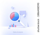 3d design of data analysis... | Shutterstock .eps vector #1886408590