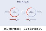 two pie charts with sliders and ... | Shutterstock .eps vector #1953848680