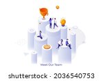 conceptual template with office ... | Shutterstock .eps vector #2036540753