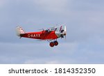 Small photo of ICKWELL, BEDFORDSHIRE, ENGLAND - SEPTEMBER 06, 2020: Vintage 1929 Southern Martlet aircraft in flight.