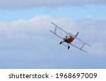 Small photo of ICKWELL, BEDFORDSHIRE, ENGLAND - SEPTEMBER 06, 2020: Vintage 1929 Southern Martlet aircraft in flight.