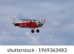 Small photo of ICKWELL, BEDFORRDSHIRE, ENGLAND - SEPTEMBER 06, 2020: Vintage 1929 Southern Martlet aircraft in flight.