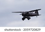 Small photo of ICKWELL, BEDFORDSHIRE, ENGLAND - JUNE 06, 2021: Westland Lysander 1938 Aircraft in flight.