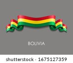 bolivian flag wavy ribbon... | Shutterstock .eps vector #1675127359