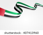 united arab emirates flag wavy... | Shutterstock .eps vector #407413960