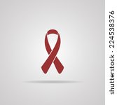 red ribbon aids symbol icon.... | Shutterstock .eps vector #224538376