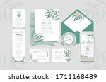 wedding invitation  floral... | Shutterstock .eps vector #1711168489