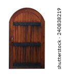 Arched Medieval Wooden Door...