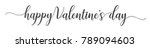happy valentine's day hand... | Shutterstock .eps vector #789094603