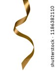 shiny satin ribbon in brown... | Shutterstock . vector #1186382110