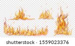 set of translucent burning... | Shutterstock .eps vector #1559023376