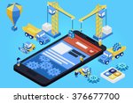mobile app development ... | Shutterstock .eps vector #376677700