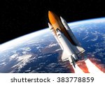 Space Shuttle In Space. 3d...