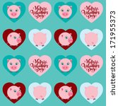 valentine's day seamless... | Shutterstock .eps vector #171955373