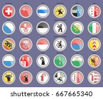 set of icons. cantons of... | Shutterstock .eps vector #667665340