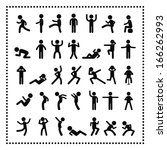  action people symbol set on... | Shutterstock .eps vector #166262993