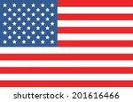 vector image of american flag  | Shutterstock .eps vector #201616466