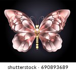 Jewelry Butterfly In Pink Gold...