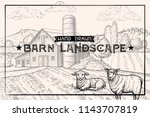 Vintage Barn Landscape And Farm ...