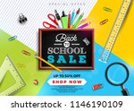 back to school sale design with ... | Shutterstock .eps vector #1146190109