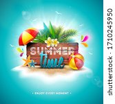 vector summer time holiday... | Shutterstock .eps vector #1710245950
