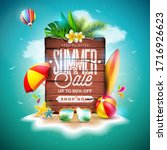 summer sale design with exotic... | Shutterstock .eps vector #1716926623