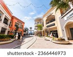 Small photo of Kaohsiung, Taiwan- July 17, 2023: Panoramic view of SKM Park Outlets Kaohsiung, Taiwan. It is a brand-new type of compound lifestyle outlet of Shin Kong Mitsukoshi.