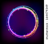 rainbow glowing circle frame... | Shutterstock . vector #164479349