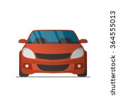 vector sports red car front... | Shutterstock .eps vector #364555013