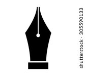 Fountain Pen Nib Icon Symbol