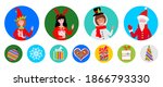 set of christmas stickers.... | Shutterstock . vector #1866793330