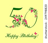 happy birthday card.... | Shutterstock . vector #249798820