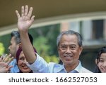 Small photo of Parti Pribumi Bersatu Malaysia president Tan Sri Muhyiddin Yassin celebrates after being appointed as Malaysia’s 8th Prime Minister in front of his house in Bukit Damansara February 29, 2020