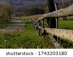 Old Wooden Fence On The Edge Of ...