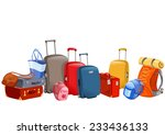 banner with luggage  suitcases  ... | Shutterstock .eps vector #233436133