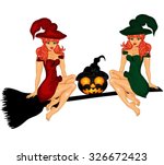 happy halloween poster.... | Shutterstock . vector #326672423