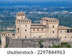castles of parma montechiarugolo and torrechiara ancient medieval fortresses parma italy europe
