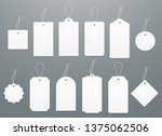 blank white paper price tags or ... | Shutterstock .eps vector #1375062506